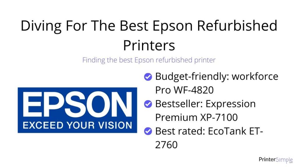 Top 3 Epson refurbished printers