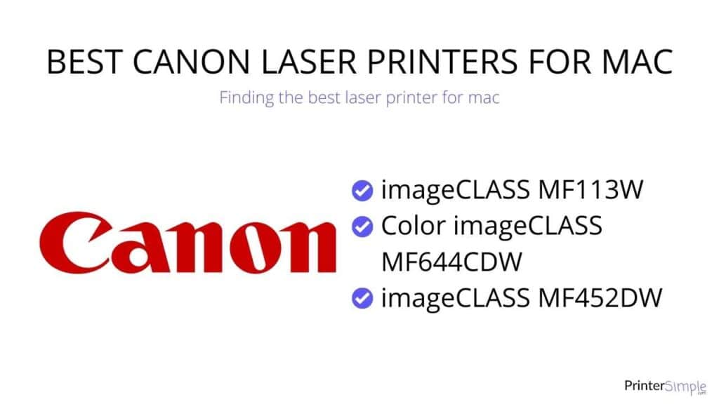 Best CANON laser printers for mac