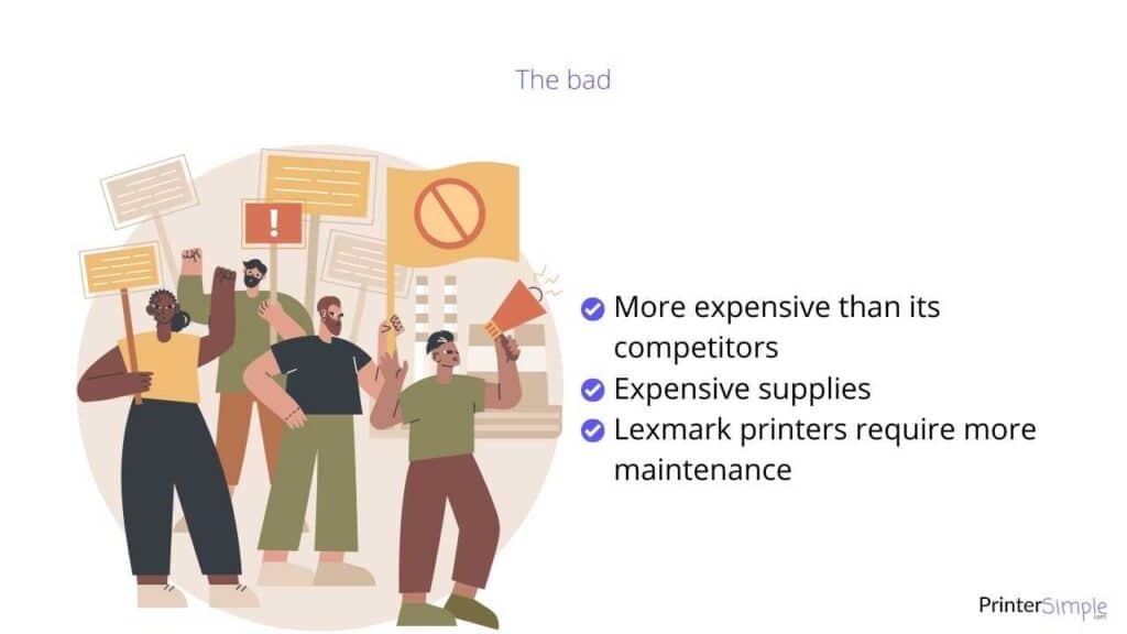 The bad about Lexmark Color Laser Printers