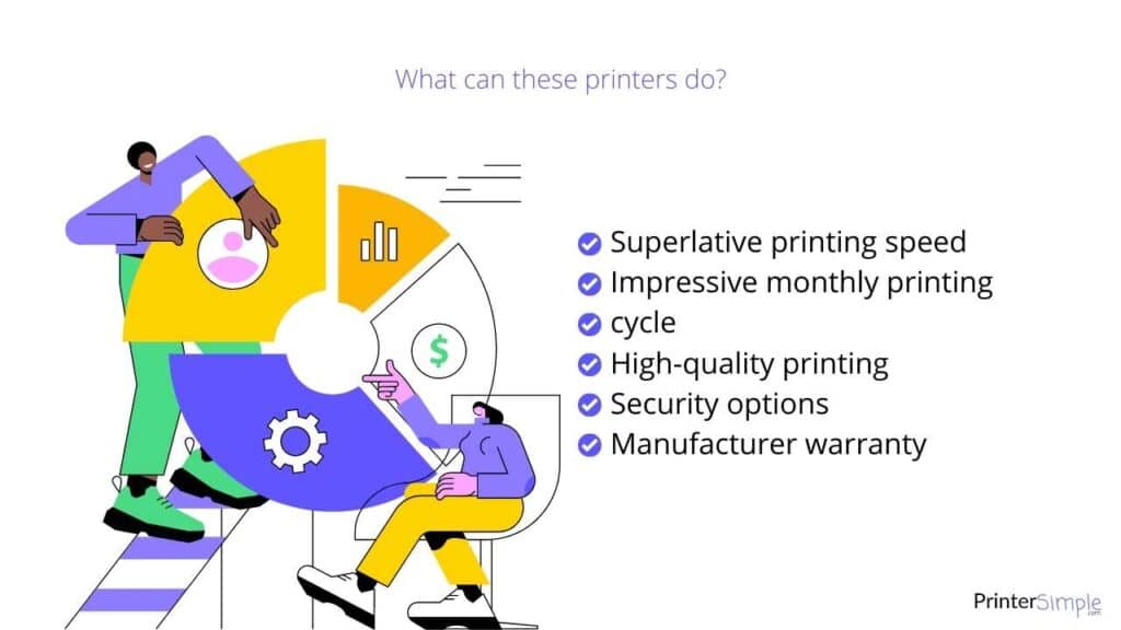 Characteristics of Dell printers