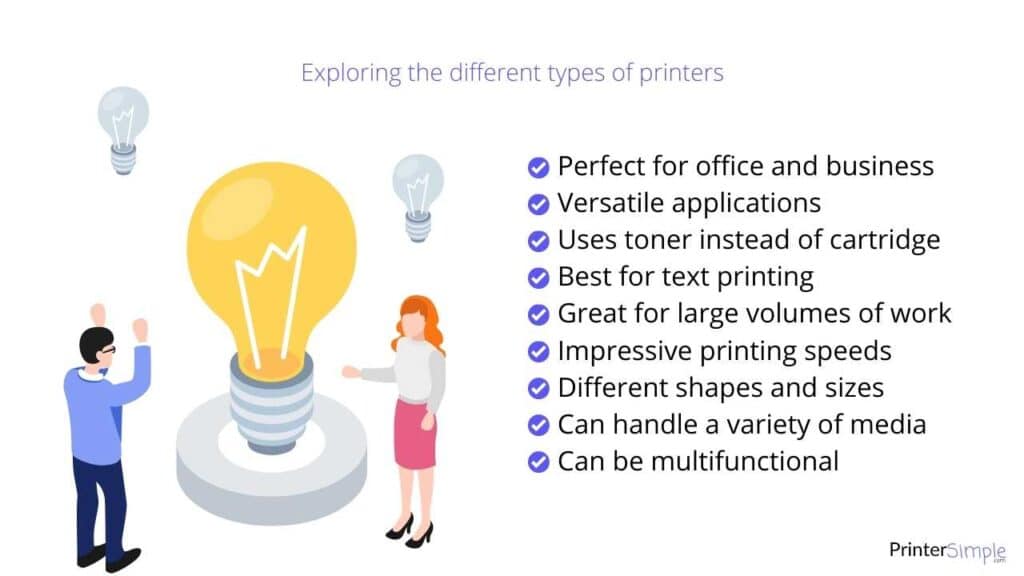 What do these types of printers have to offer?