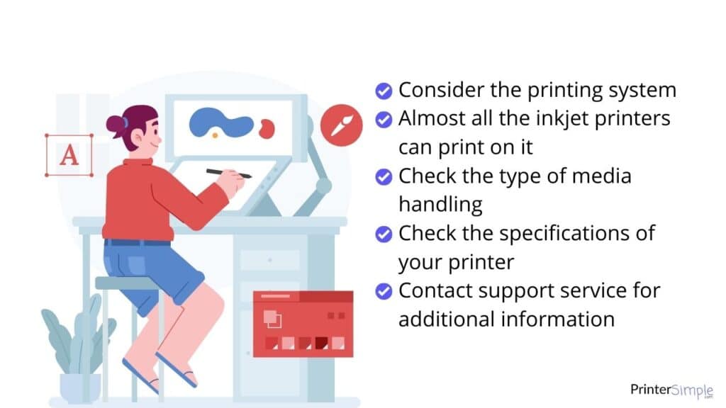 What types of printers are compatible with printable vinyl for inkjet printers?